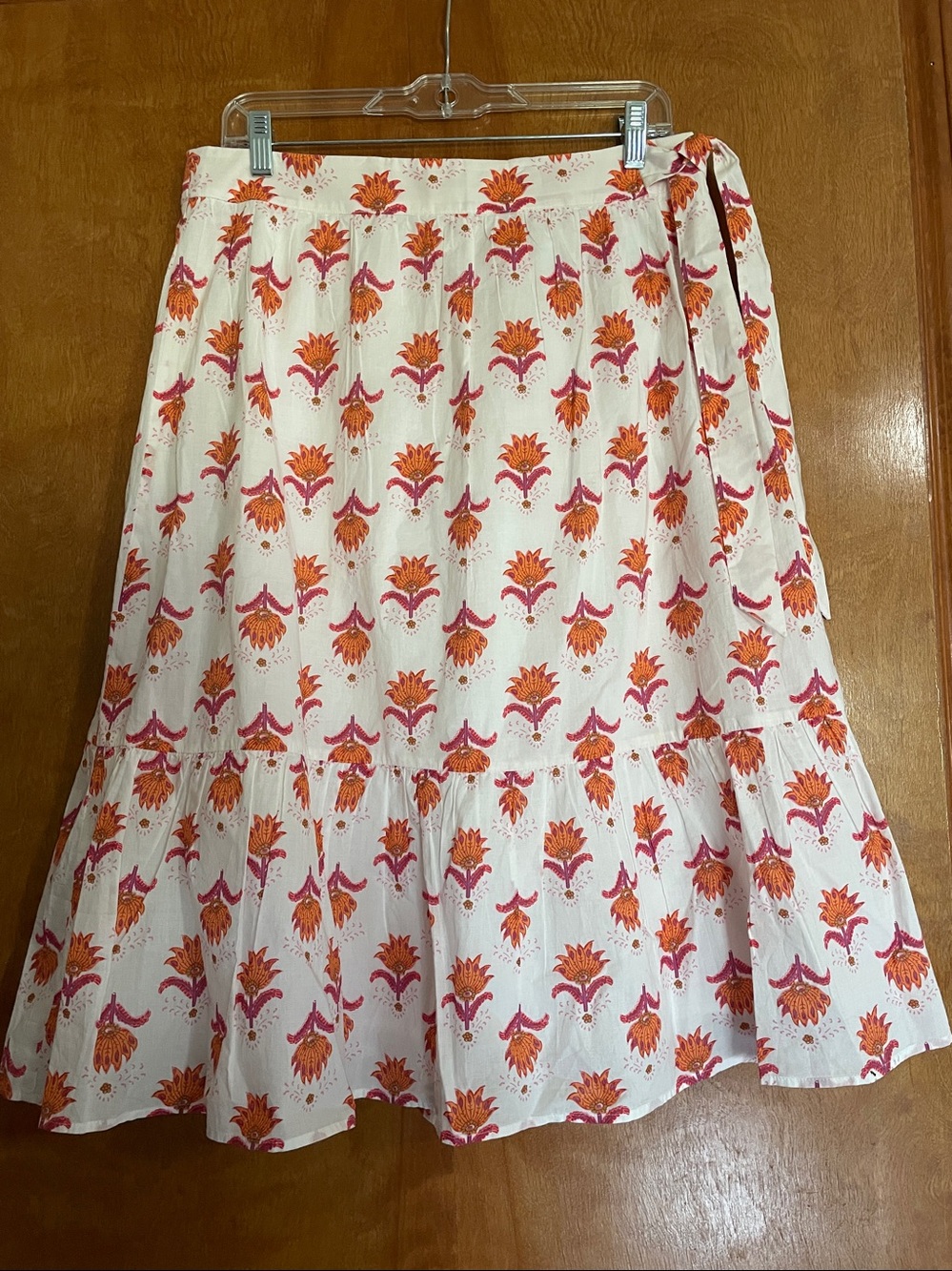 J. Crew Women’s White Floral Tiered Skirt